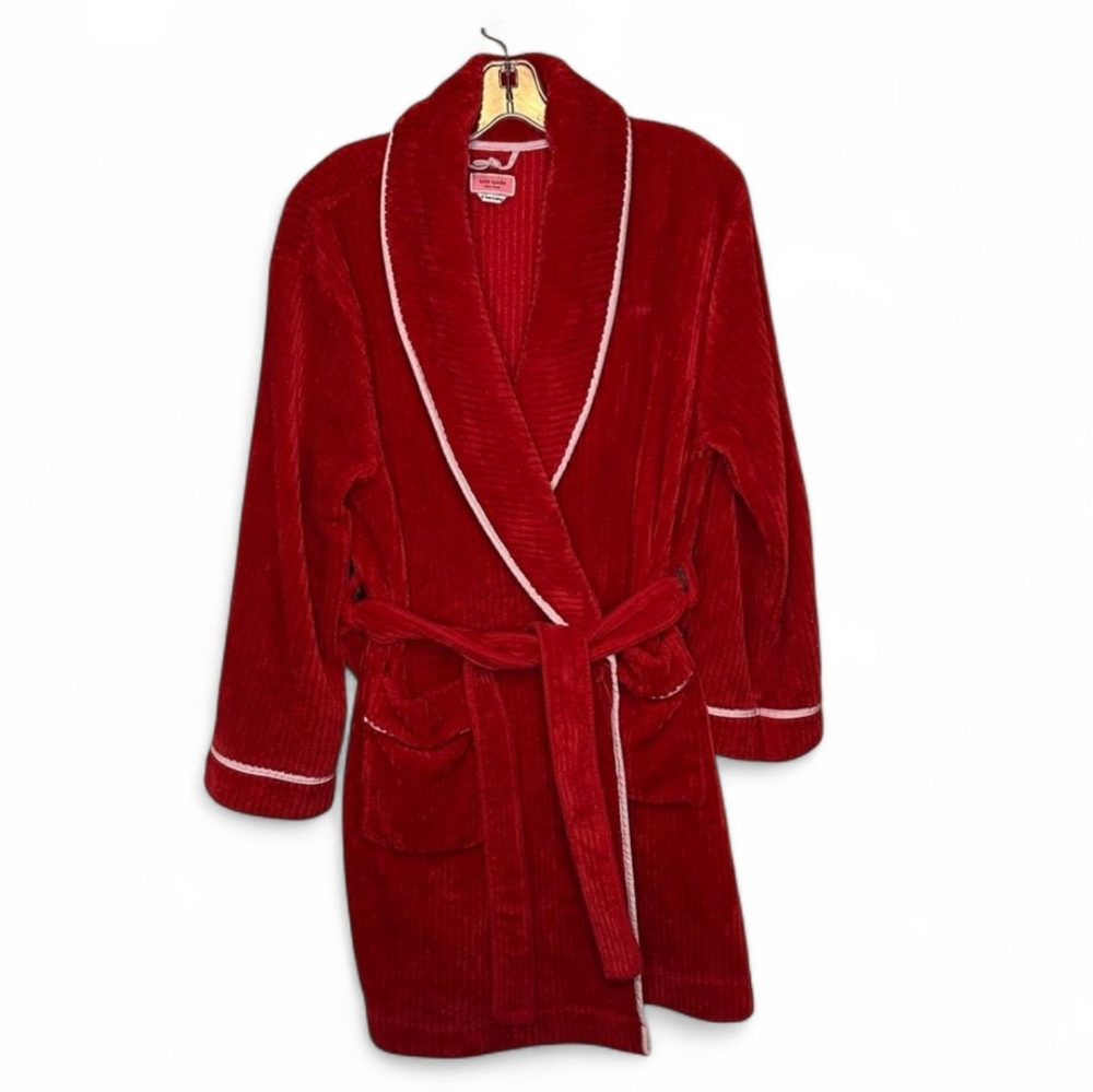 Kate Spade Plush Red Robe / Size M / EUC